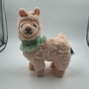 Mary Meyer Plush Lexi the Llama Small Stuffed Animal Toy green Collar 6.5”